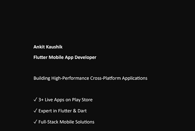 develop premium flutter mobile app and website for android and ios